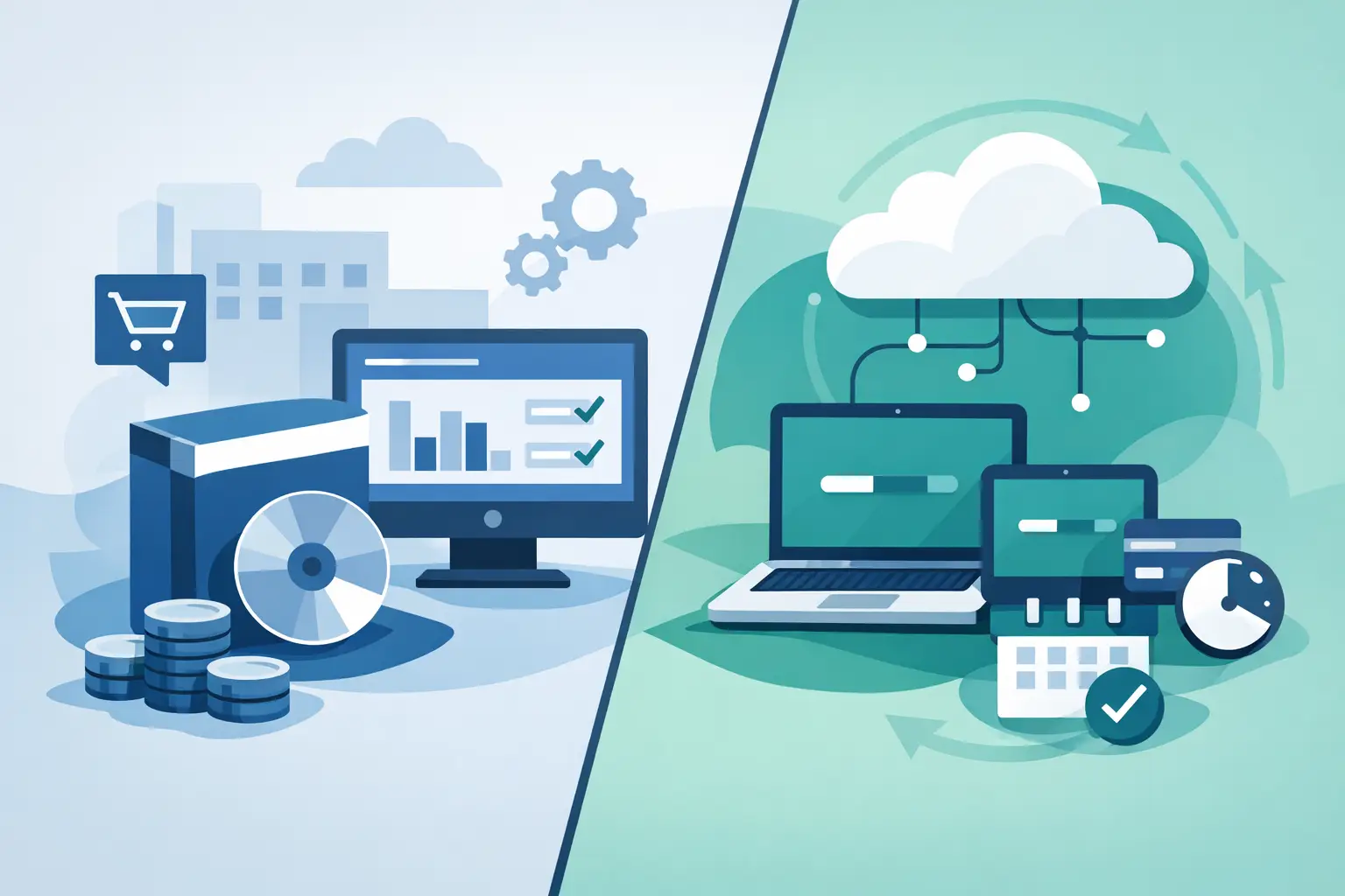 Kaufsoftware versus Mietsoftware für Unternehmen